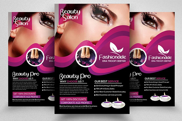 Facial Treatment Flyer Designs – Fresh and Inviting Styles for Anti-Aging Treatments | Premium PSD, AI and Vector Templates